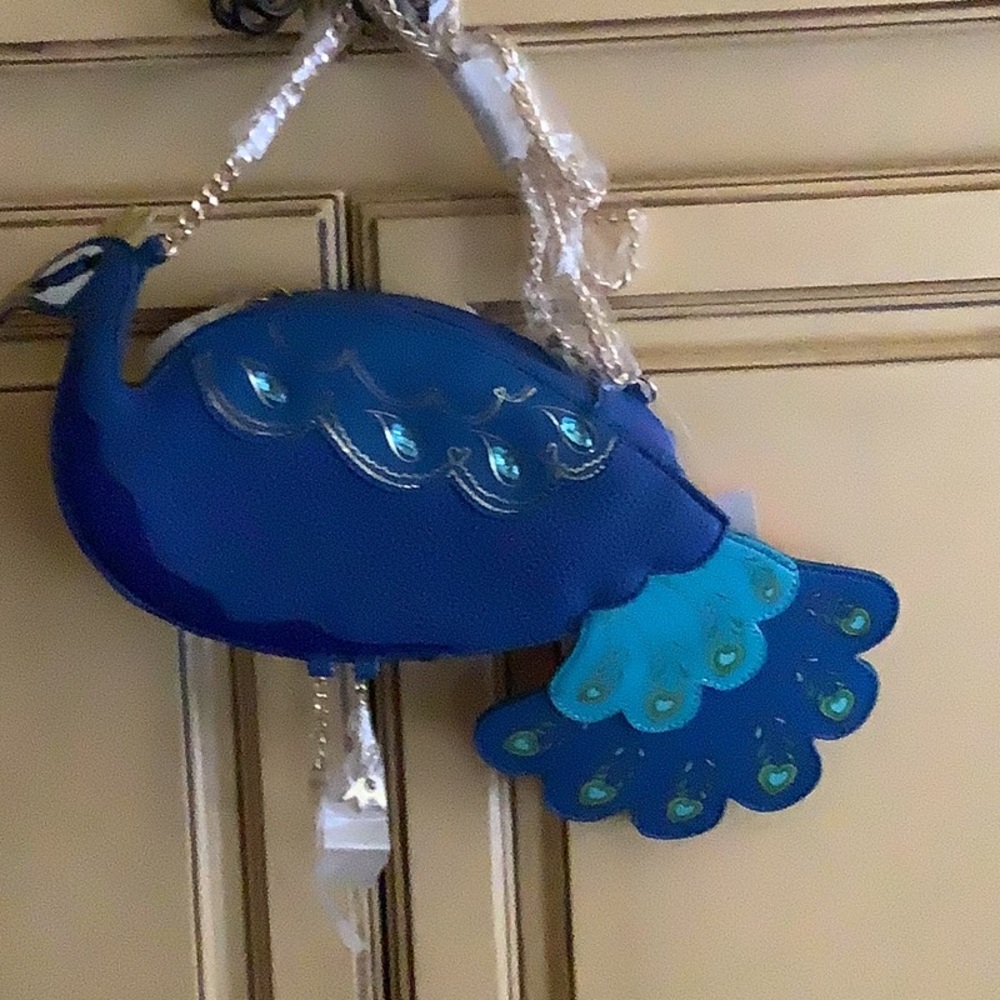 Vibrant Blue Peacock Shoulder Bag